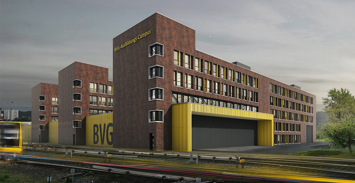 Neubau eines Ausbildungszentrums mit einer Vorhaltehalle für die BVG